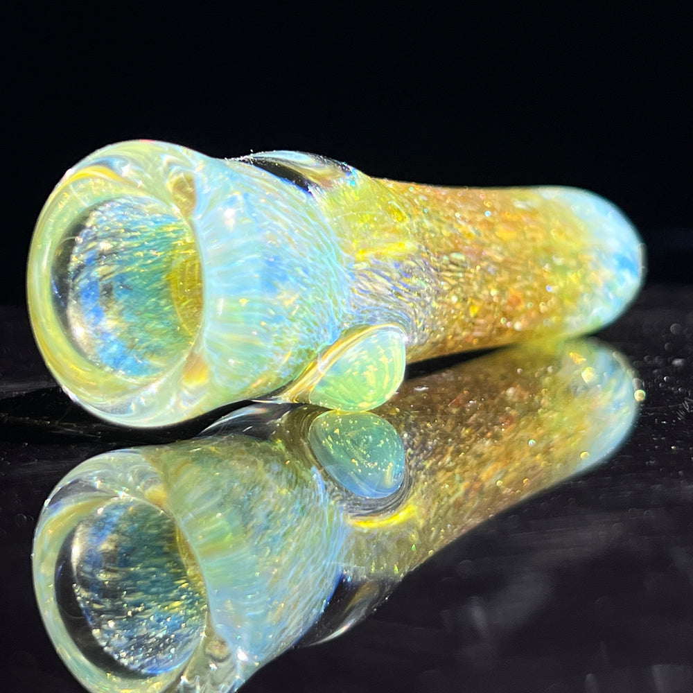 Mystery Aventurine Chillum Glass Pipe Chuck Glass   