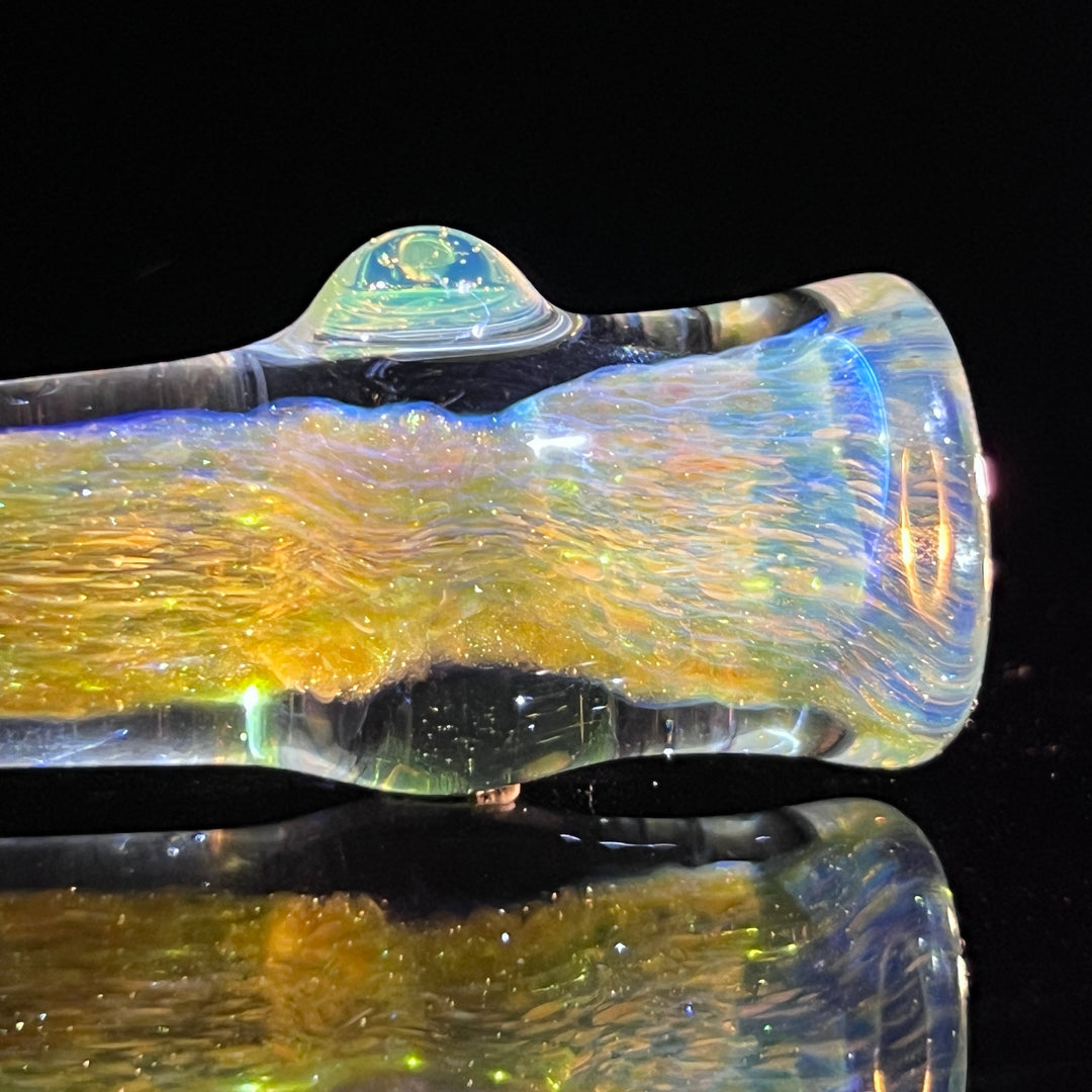 Mystery Aventurine Chillum Glass Pipe Chuck Glass   