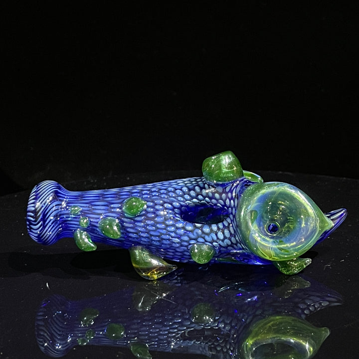 Horned Snakeskin Donut Pipe Glass Pipe Firekist Glass   