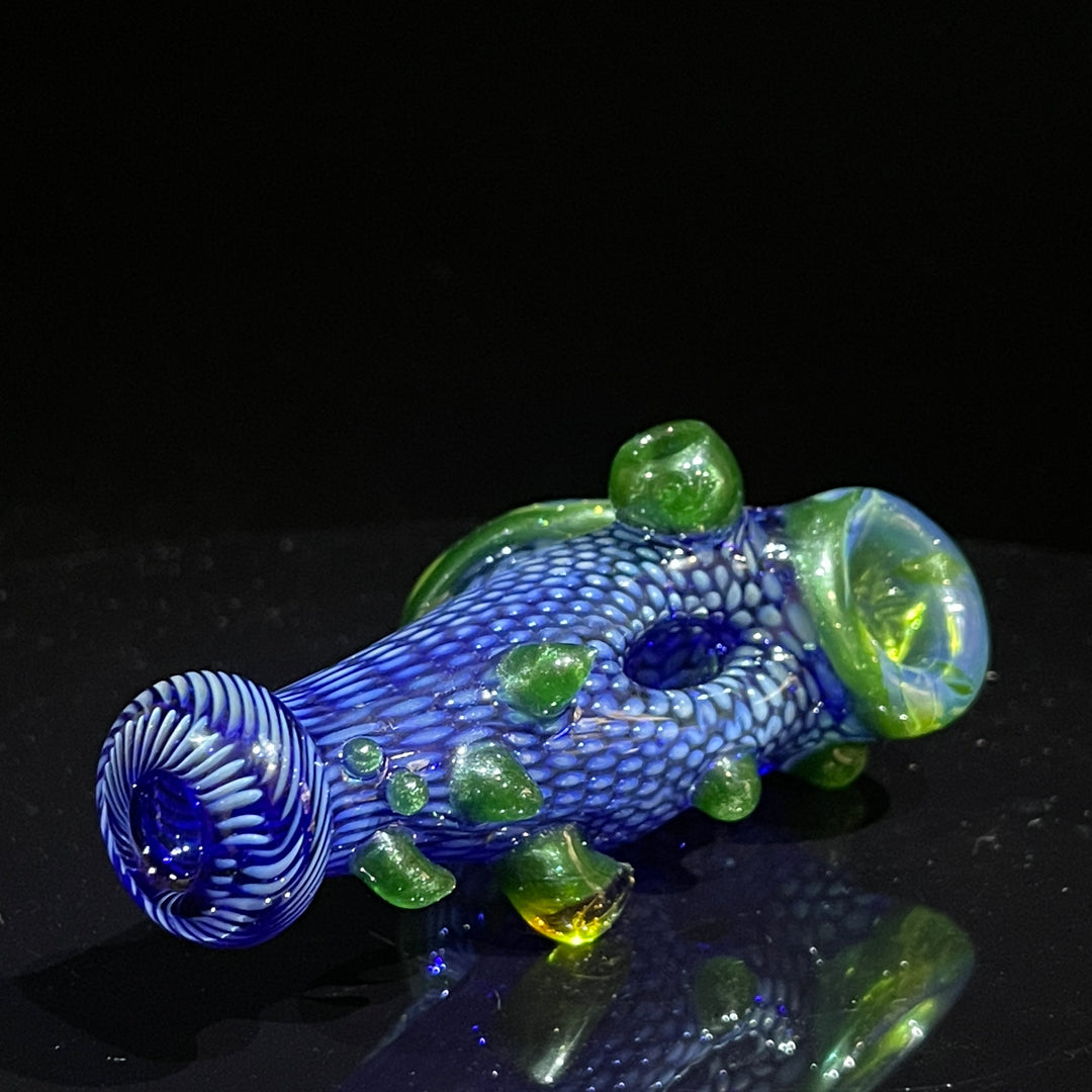 Horned Snakeskin Donut Pipe Glass Pipe Firekist Glass   