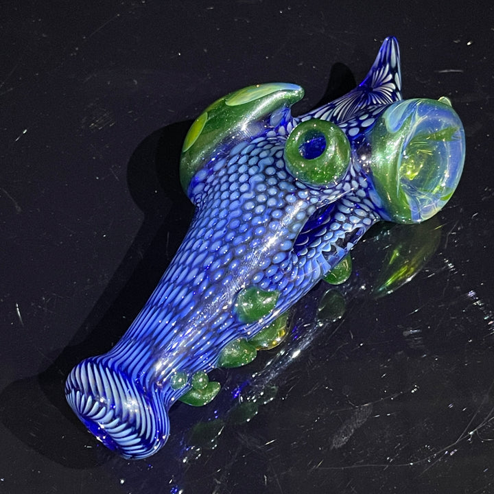 Horned Snakeskin Donut Pipe Glass Pipe Firekist Glass   