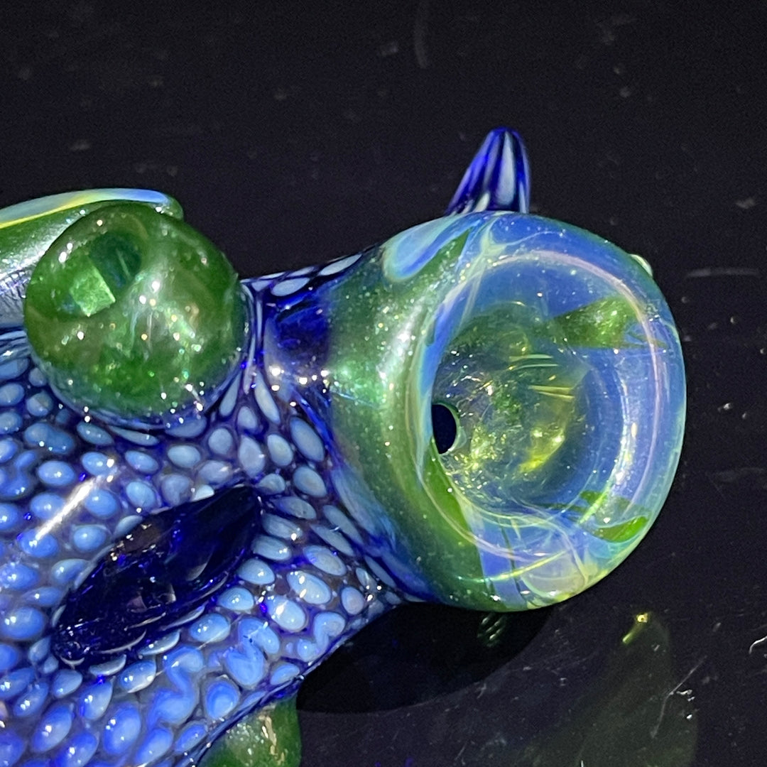 Horned Snakeskin Donut Pipe Glass Pipe Firekist Glass   