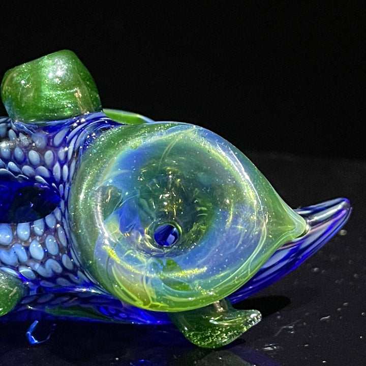 Horned Snakeskin Donut Pipe Glass Pipe Firekist Glass   