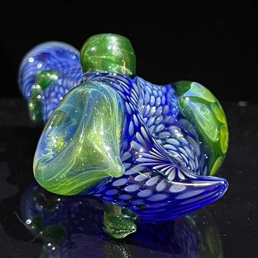 Horned Snakeskin Donut Pipe Glass Pipe Firekist Glass   