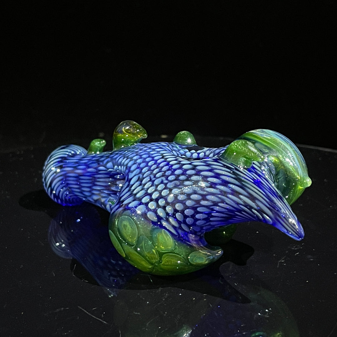 Horned Snakeskin Donut Pipe Glass Pipe Firekist Glass   