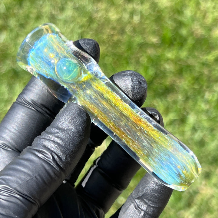 Mystery Aventurine Chillum Glass Pipe Chuck Glass   