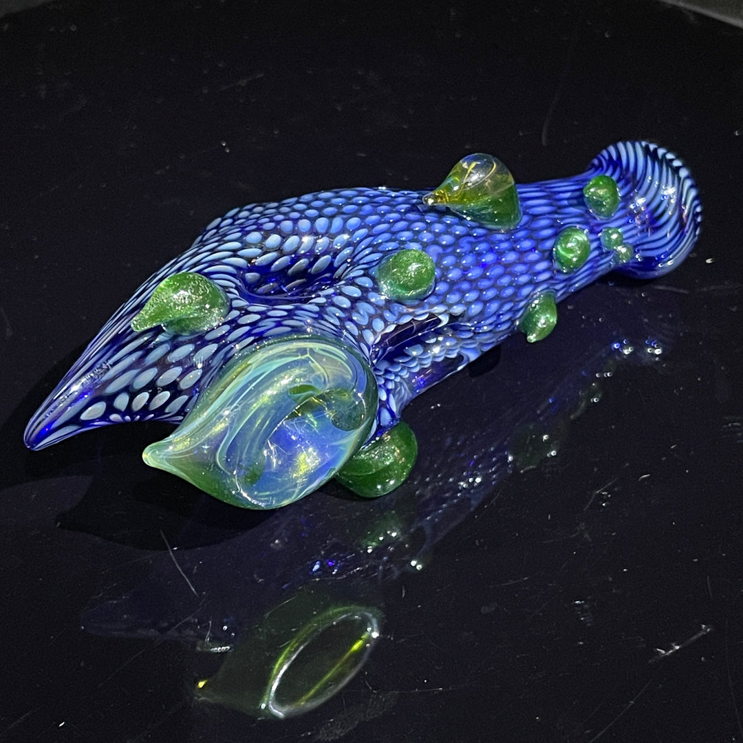 Horned Snakeskin Donut Pipe Glass Pipe Firekist Glass   