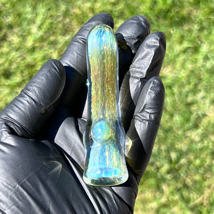 Mystery Aventurine Chillum Glass Pipe Chuck Glass   