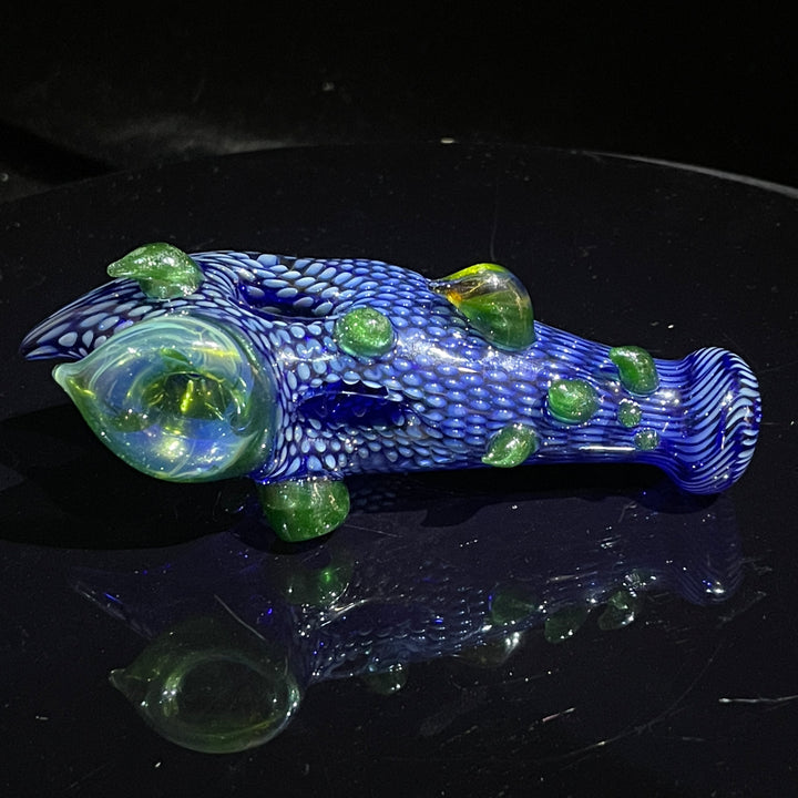 Horned Snakeskin Donut Pipe Glass Pipe Firekist Glass   