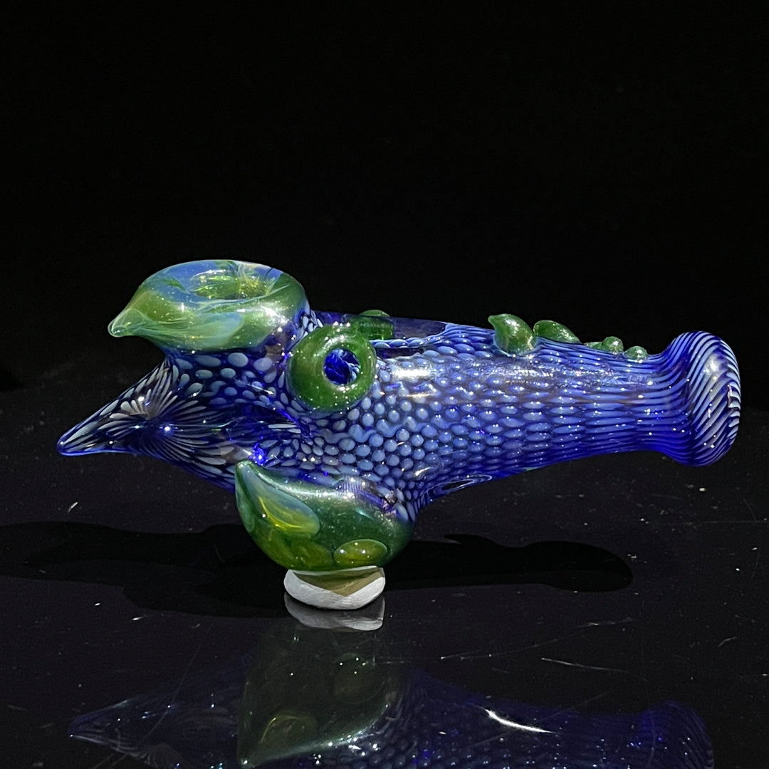 Horned Snakeskin Donut Pipe Glass Pipe Firekist Glass   