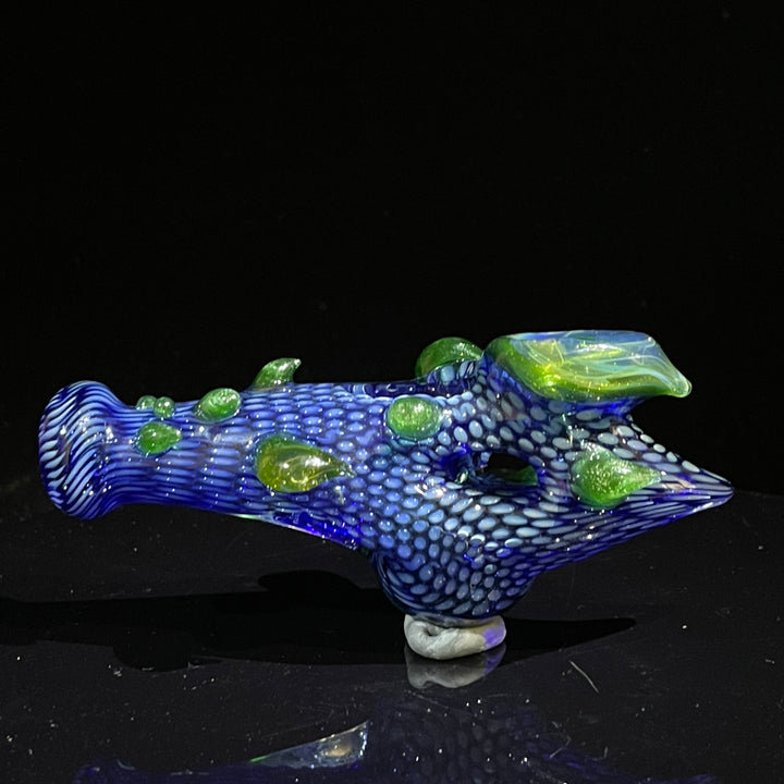 Horned Snakeskin Donut Pipe Glass Pipe Firekist Glass   