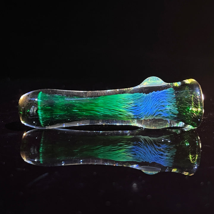 Thick Exp Green Chillum Glass Pipe Chuck Glass   