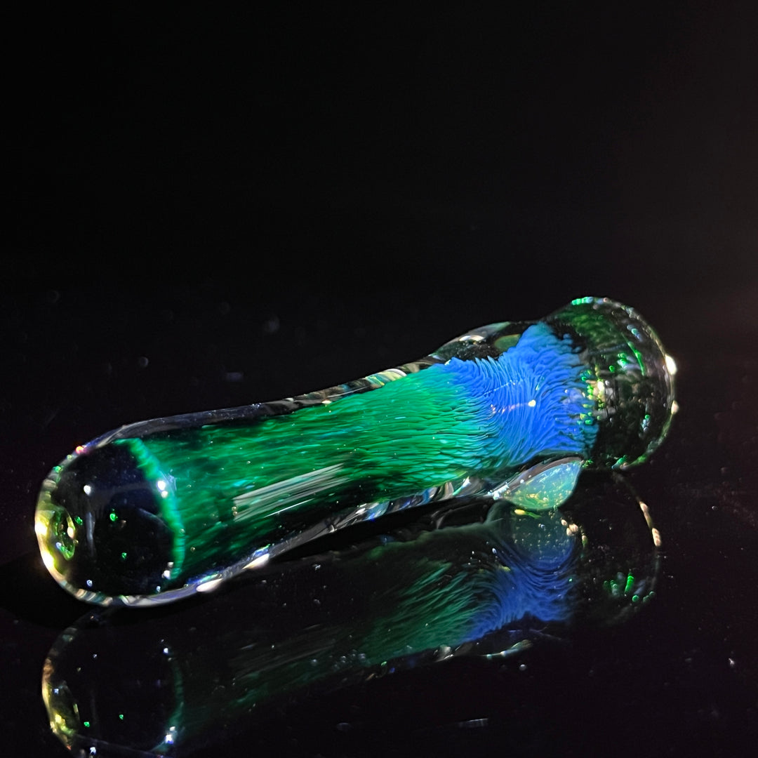 Thick Exp Green Chillum Glass Pipe Chuck Glass   