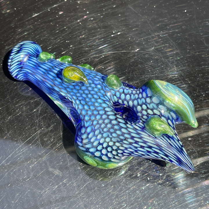 Horned Snakeskin Donut Pipe Glass Pipe Firekist Glass   