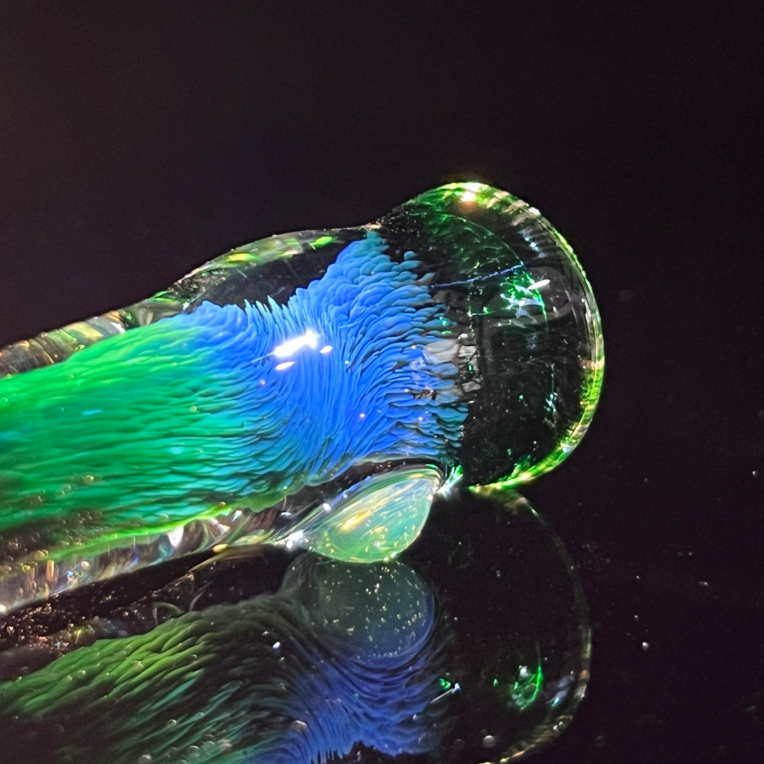 Thick Exp Green Chillum Glass Pipe Chuck Glass   