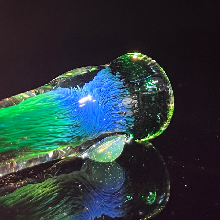 Thick Exp Green Chillum Glass Pipe Chuck Glass   