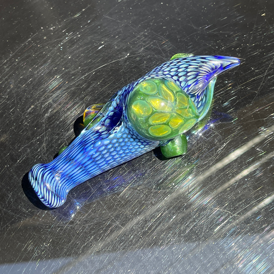 Horned Snakeskin Donut Pipe Glass Pipe Firekist Glass   