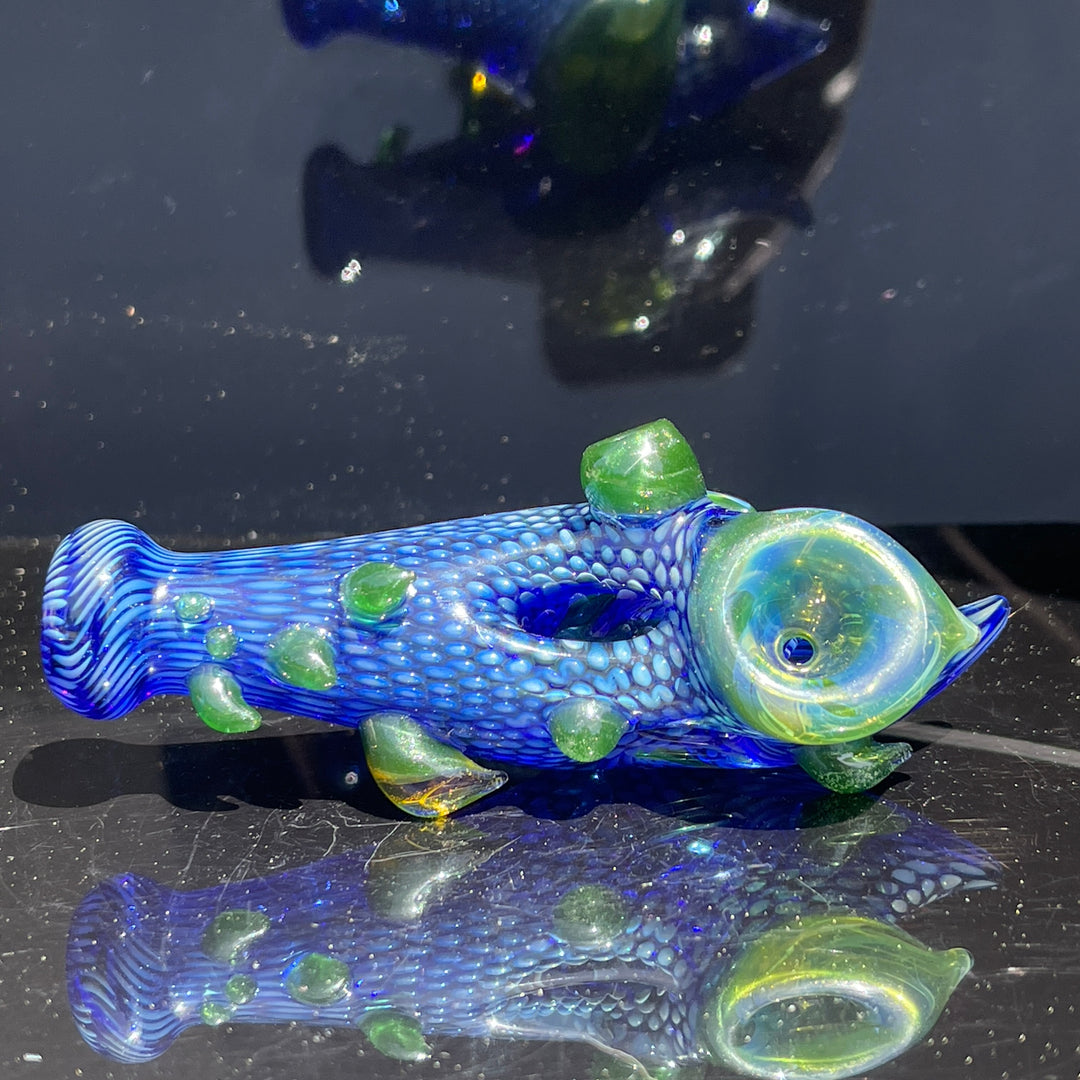 Horned Snakeskin Donut Pipe Glass Pipe Firekist Glass   