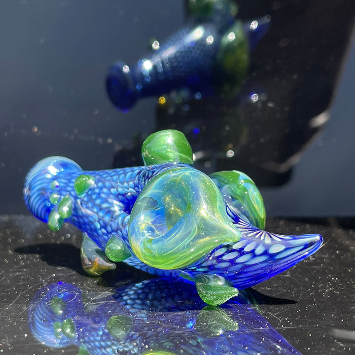 Horned Snakeskin Donut Pipe Glass Pipe Firekist Glass   