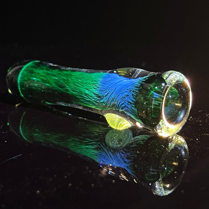 Thick Exp Green Chillum Glass Pipe Chuck Glass   