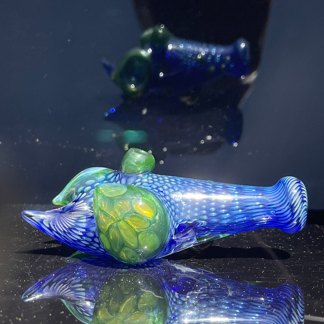 Horned Snakeskin Donut Pipe Glass Pipe Firekist Glass   