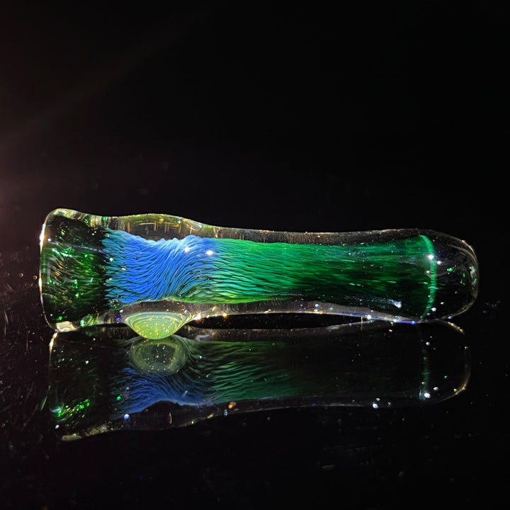 Thick Exp Green Chillum Glass Pipe Chuck Glass   