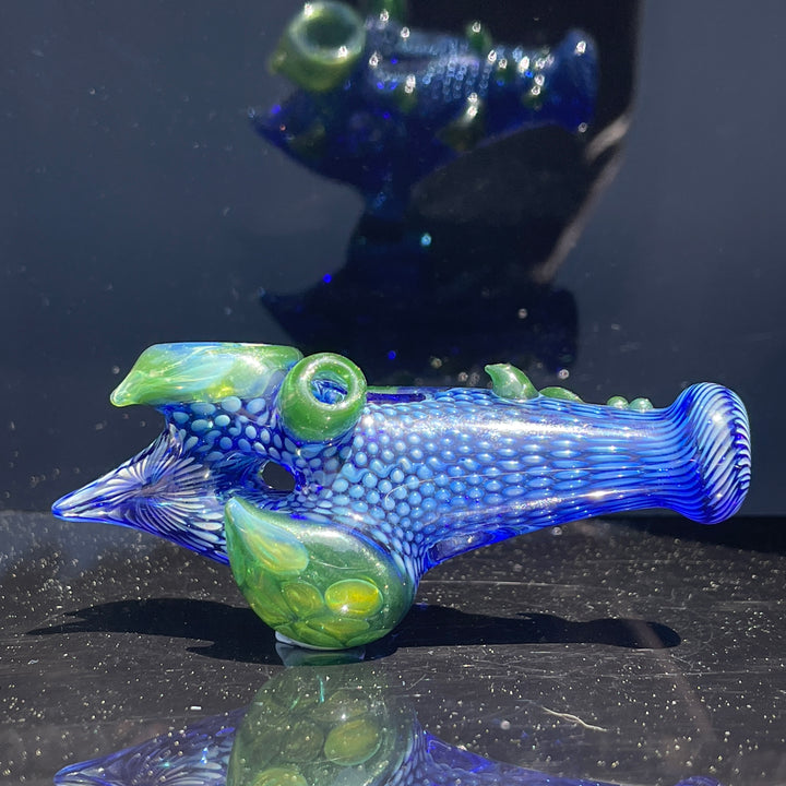 Horned Snakeskin Donut Pipe Glass Pipe Firekist Glass   