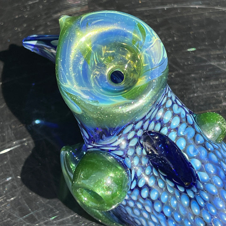 Horned Snakeskin Donut Pipe Glass Pipe Firekist Glass   