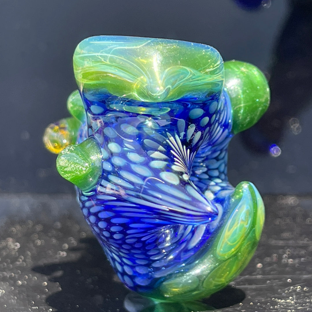 Horned Snakeskin Donut Pipe Glass Pipe Firekist Glass   