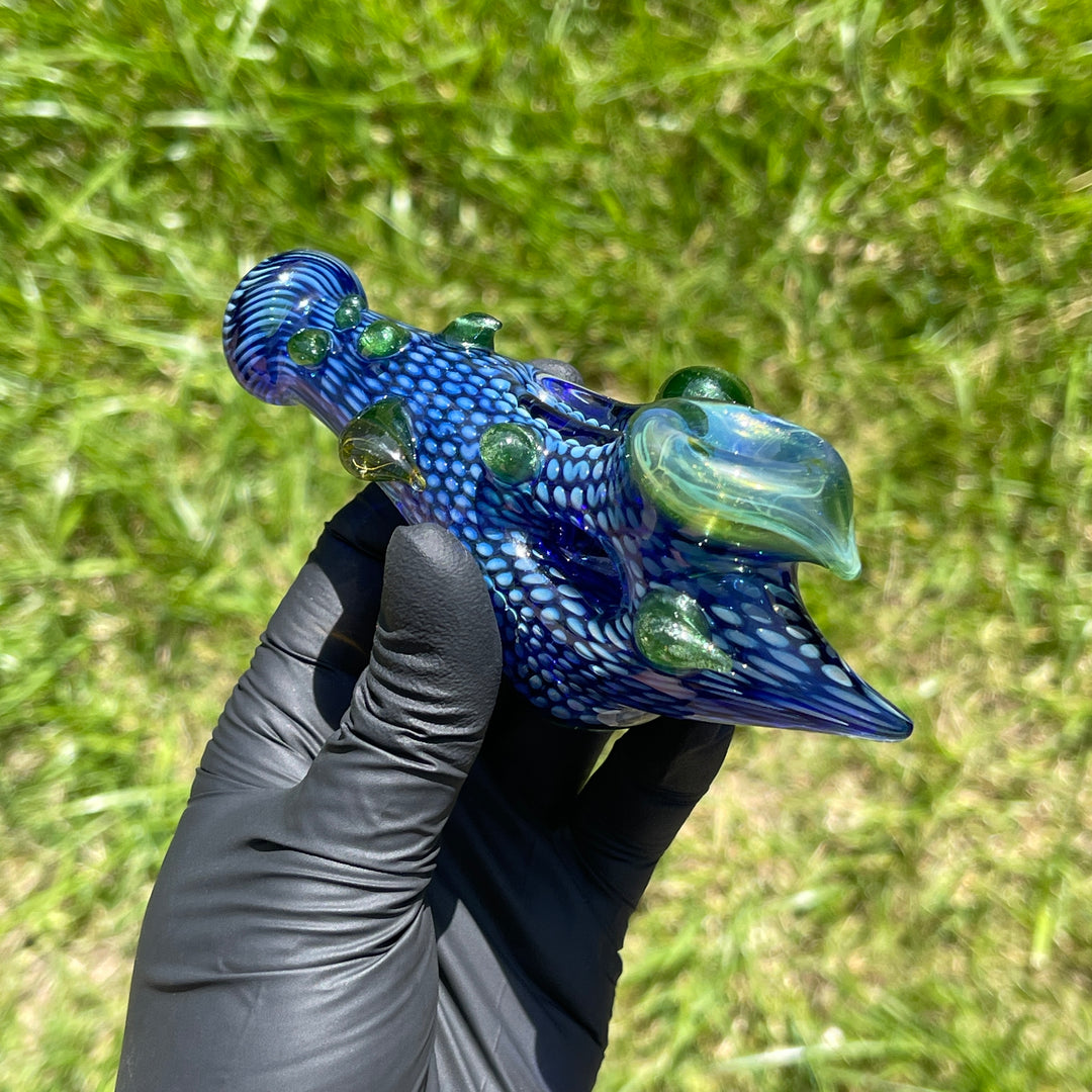 Horned Snakeskin Donut Pipe Glass Pipe Firekist Glass   