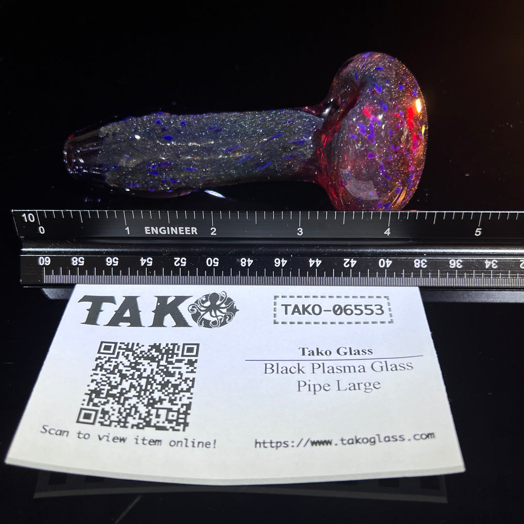 Black Plasma Glass Pipe Large Glass Pipe Tako Glass   