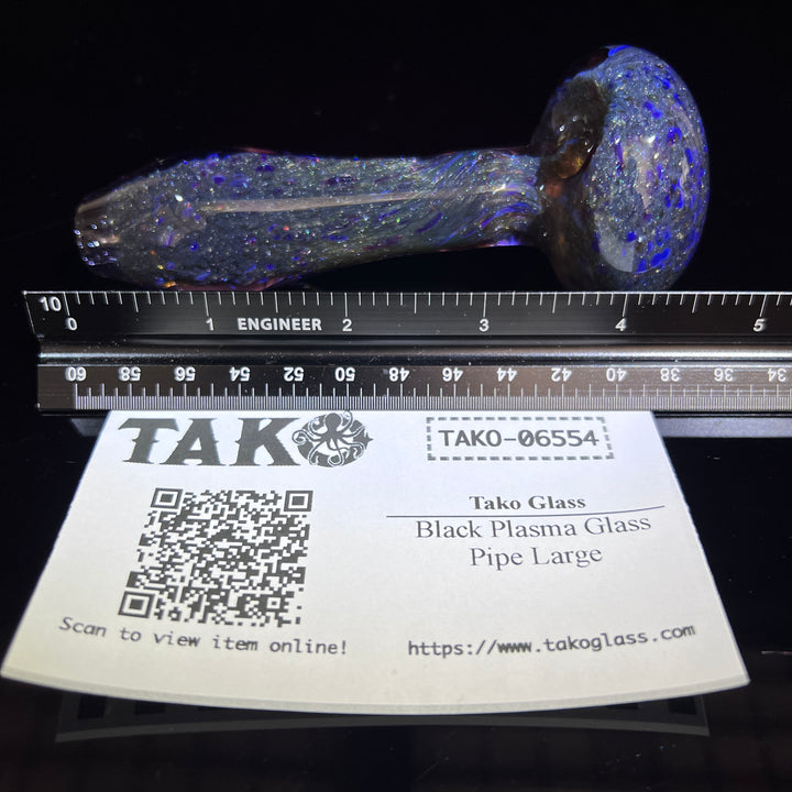 Black Plasma Glass Pipe Large Glass Pipe Tako Glass   