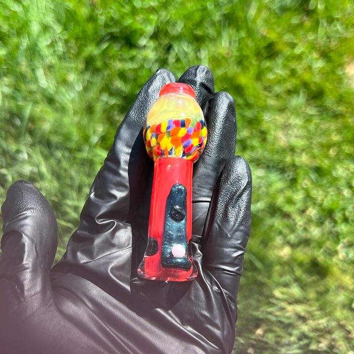 Gumball Chillum Glass Pipe Loco-Motive Glass   