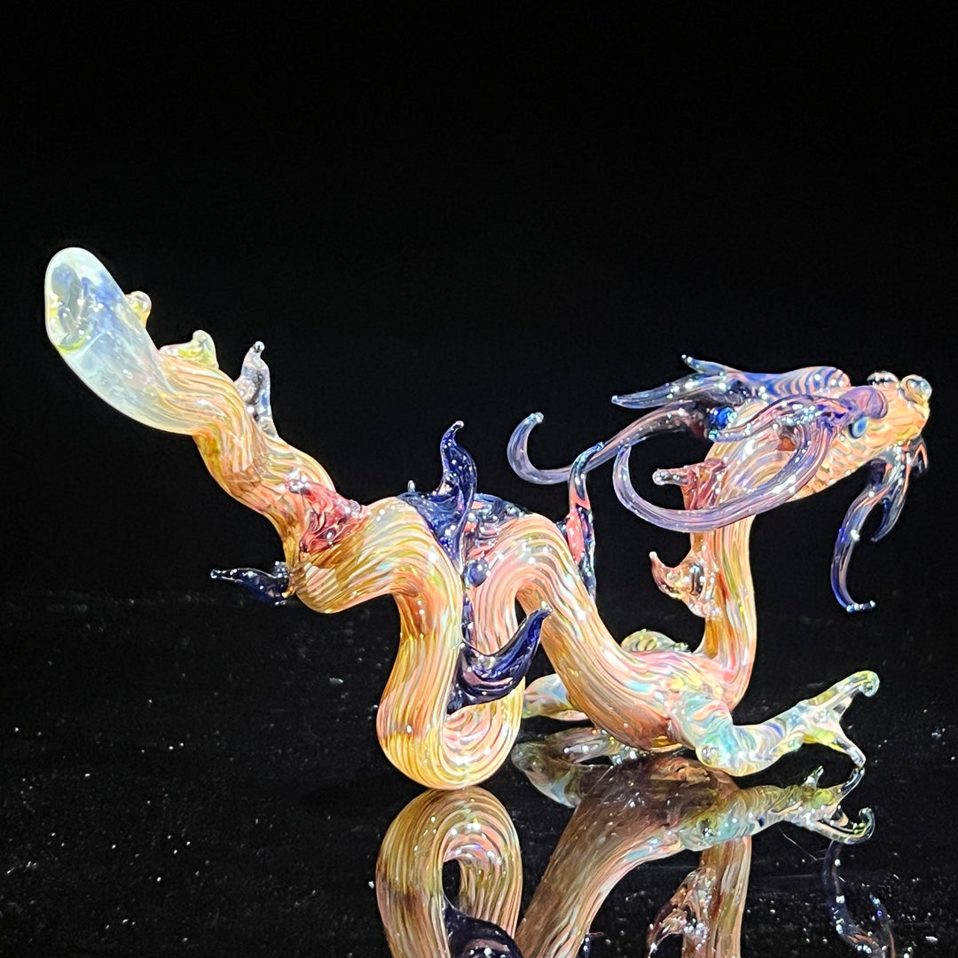 Adolescent Taoist Dragon Pipe Glass Pipe Fereyel Fiore Glass