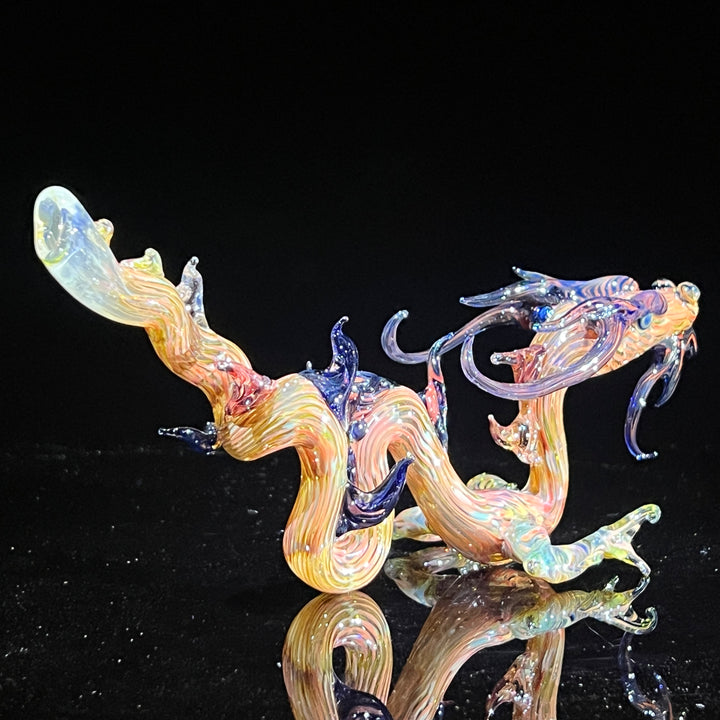 Adolescent Taoist Dragon Pipe Glass Pipe Fereyel Fiore Glass