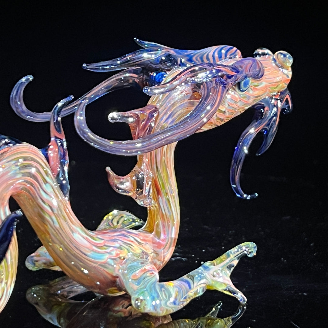 Adolescent Taoist Dragon Pipe Glass Pipe Fereyel Fiore Glass