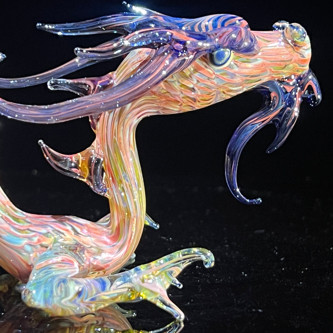 Adolescent Taoist Dragon Pipe Glass Pipe Fereyel Fiore Glass