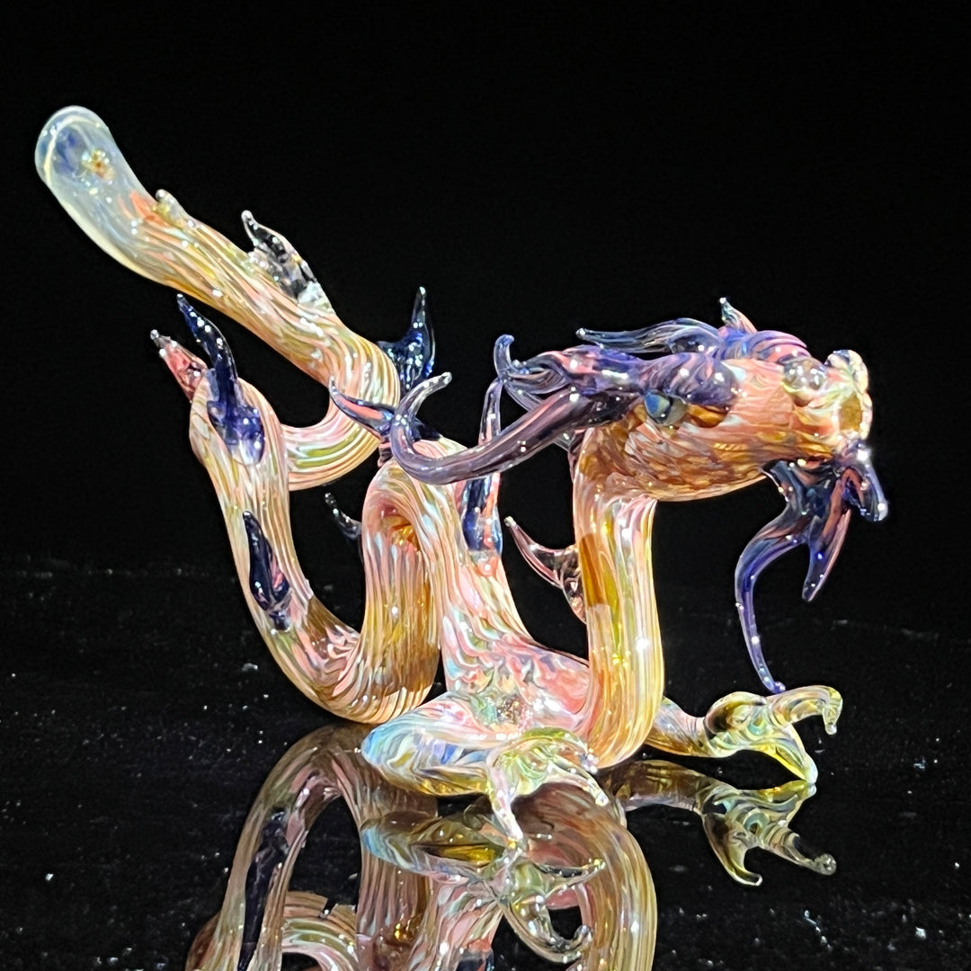 Adolescent Taoist Dragon Pipe Glass Pipe Fereyel Fiore Glass