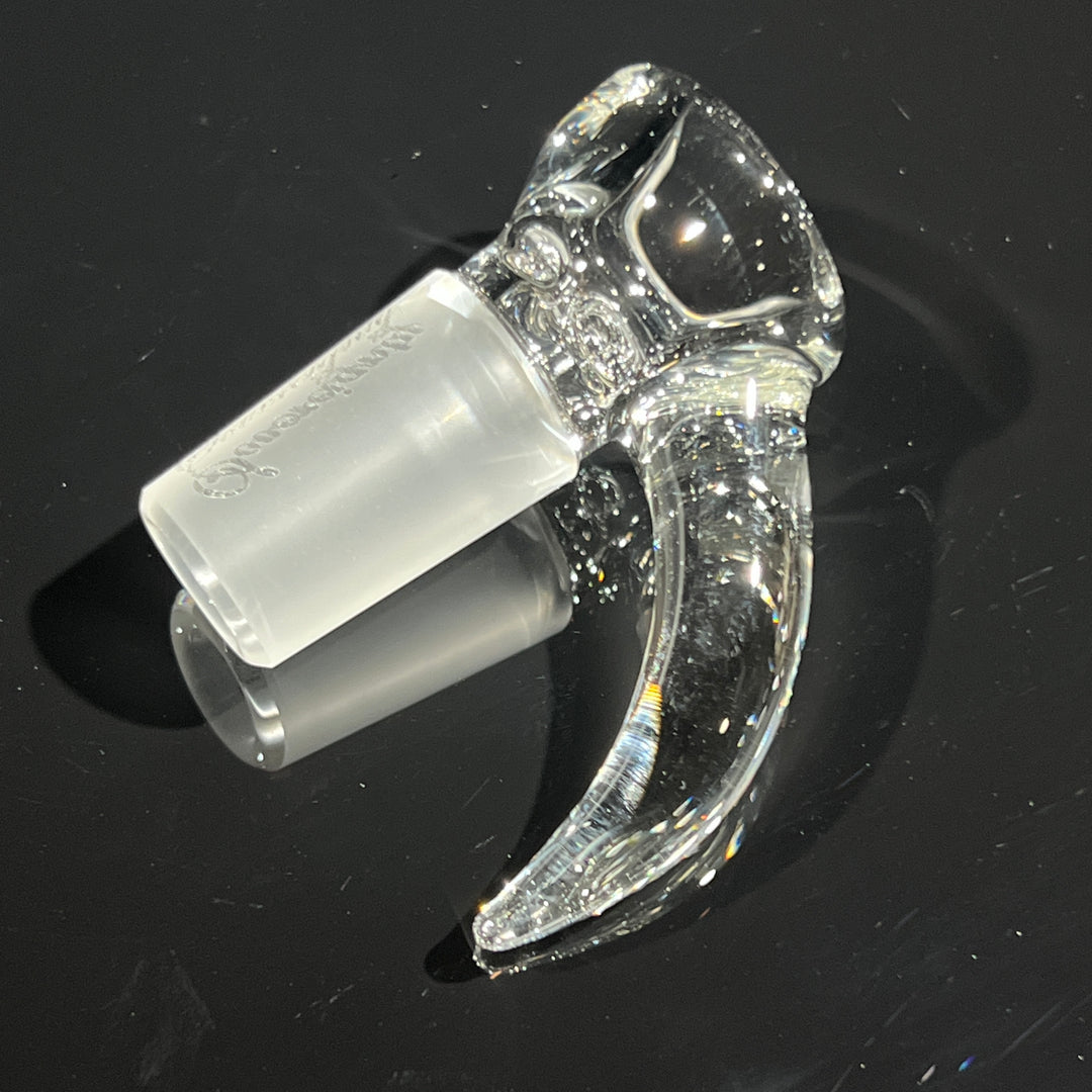 Sovereignty Glass Pillar Straight Neck Solid Foot Clear w/ Pattern Blast Glass Pipe Sovereignty Glass