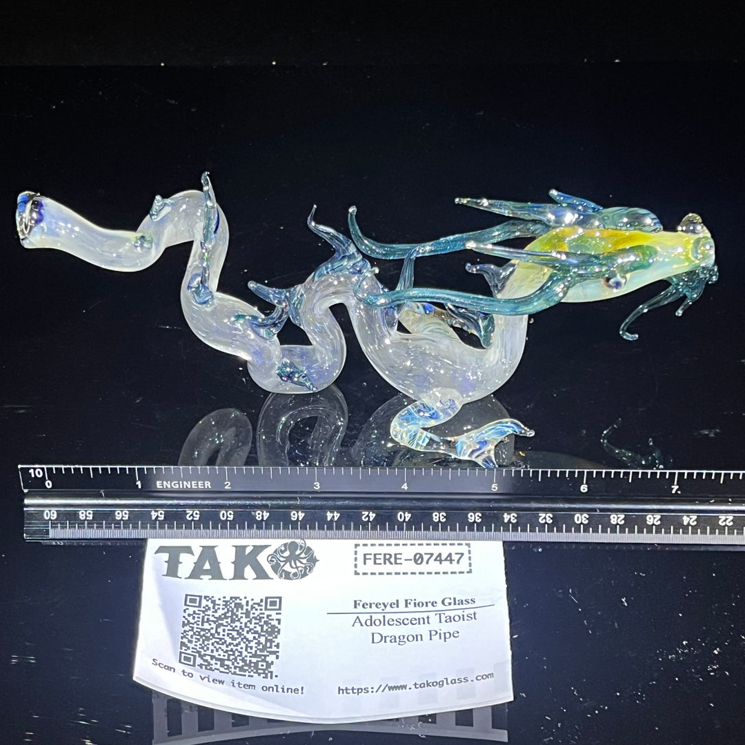 Adolescent Taoist Dragon Pipe Glass Pipe Fereyel Fiore Glass