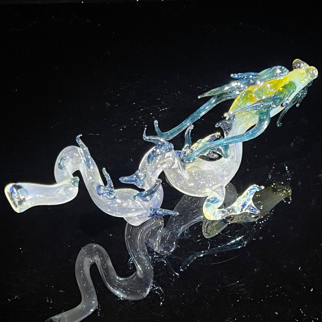 Adolescent Taoist Dragon Pipe Glass Pipe Fereyel Fiore Glass