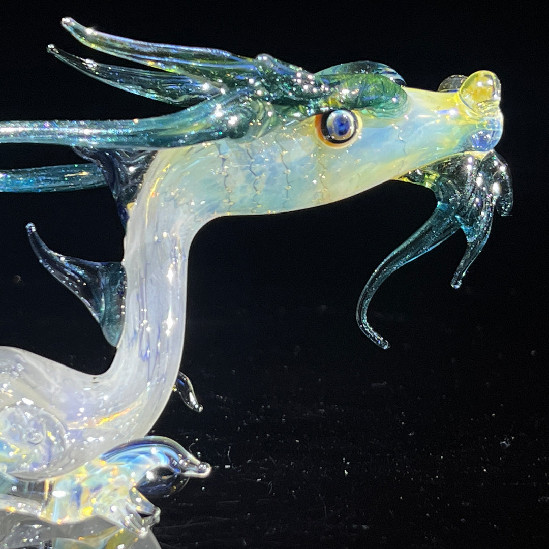 Adolescent Taoist Dragon Pipe Glass Pipe Fereyel Fiore Glass