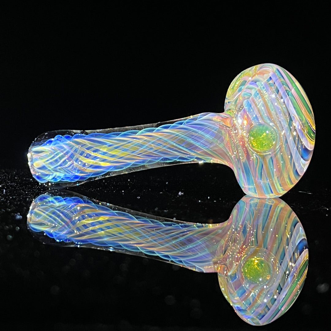 Thick Fume Pipe Green Slyme Marble Glass Pipe Chuck Glass   