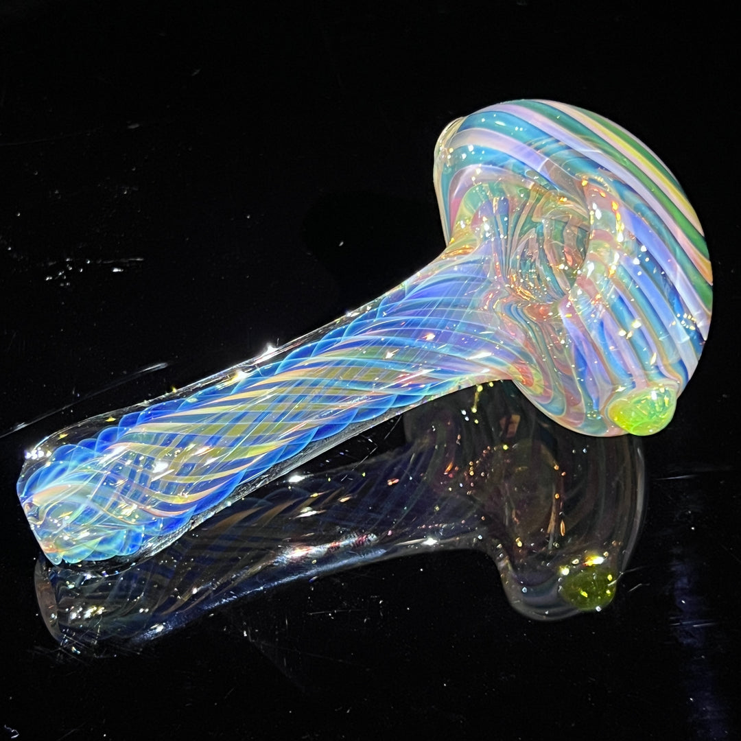 Thick Fume Pipe Green Slyme Marble Glass Pipe Chuck Glass   