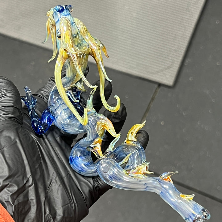 Adolescent Taoist Dragon Pipe Glass Pipe Fereyel Fiore Glass