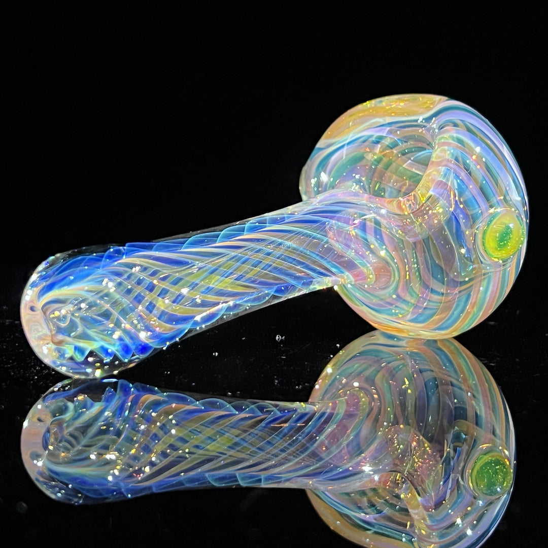 Thick Fume Pipe Green Slyme Marble Glass Pipe Chuck Glass   