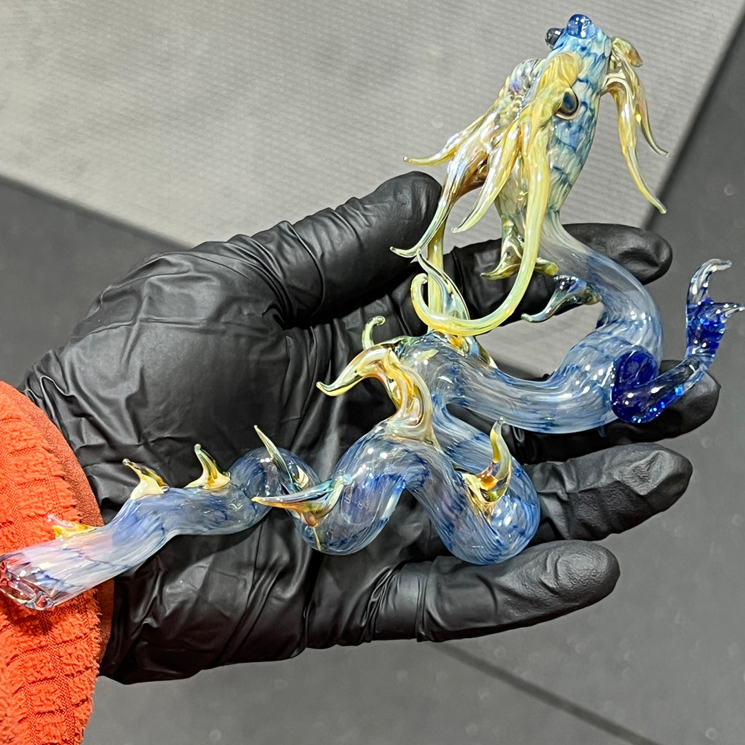 Adolescent Taoist Dragon Pipe Glass Pipe Fereyel Fiore Glass