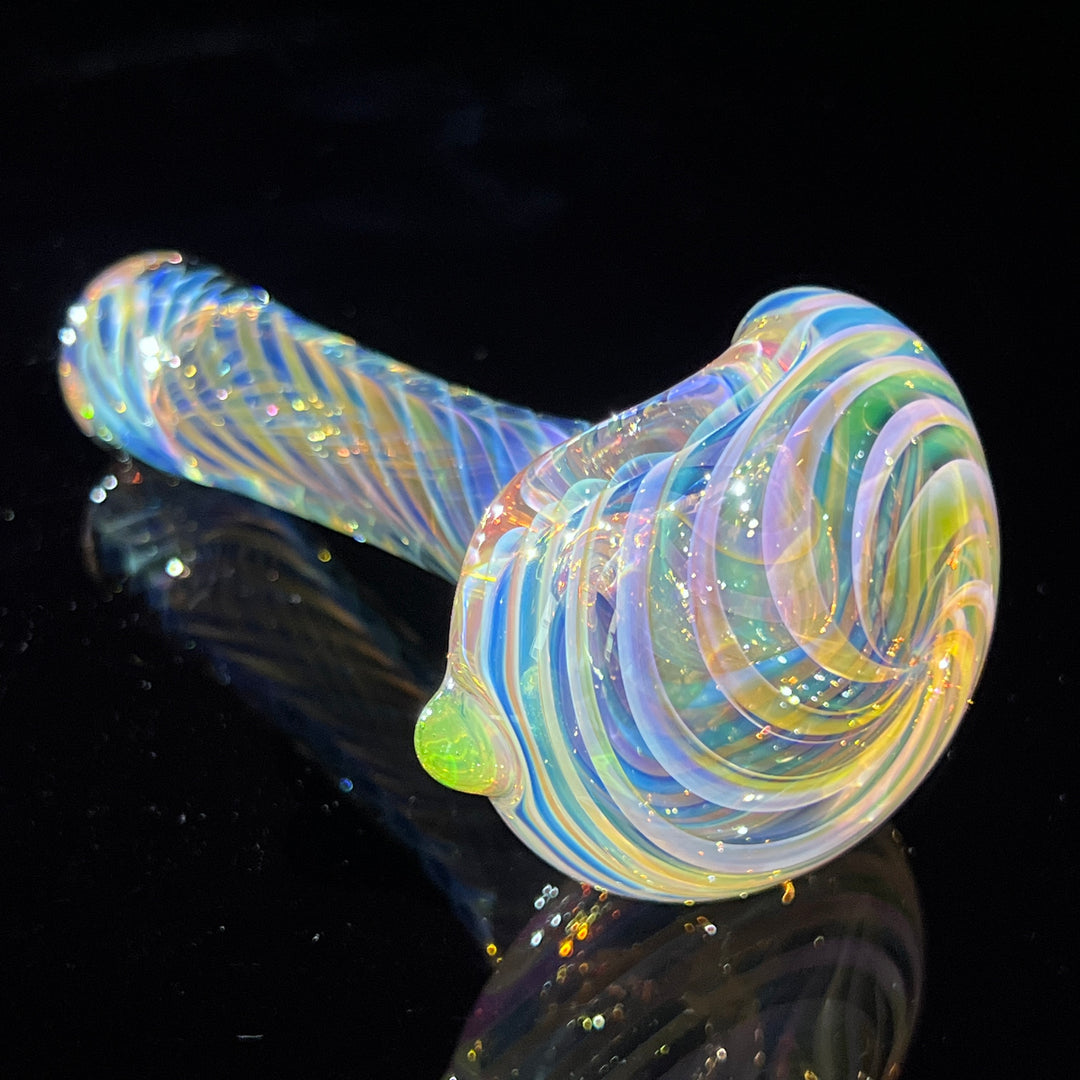 Thick Fume Pipe Green Slyme Marble Glass Pipe Chuck Glass   