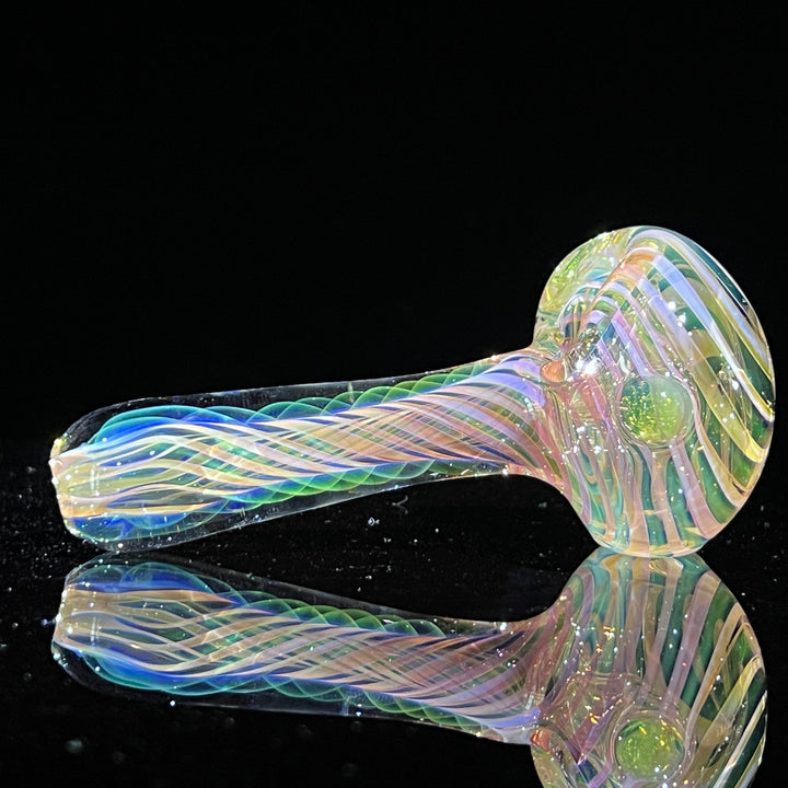 Thick Fume Pipe Green Slyme Marble Glass Pipe Chuck Glass   