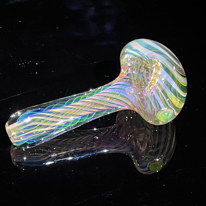 Thick Fume Pipe Green Slyme Marble Glass Pipe Chuck Glass   